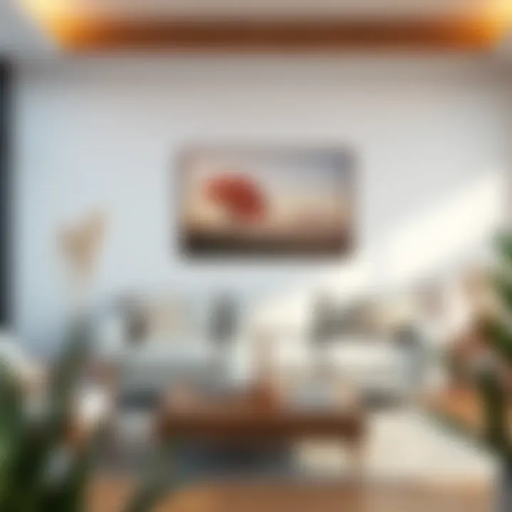 Nature-Inspired Art for a Serene Atmosphere Thematic decor using nature-inspired art pieces for a serene living room atmosphere