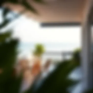 Artful Balcony Setup Aesthetic arrangement of beach balcony chairs on a terrace