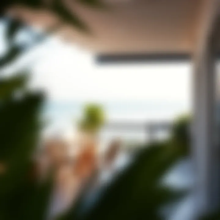 Artful Balcony Setup Aesthetic arrangement of beach balcony chairs on a terrace