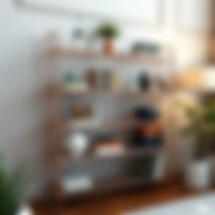 Elegant Boaxel wire shelf showcasing modern interior design elements