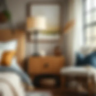 Boho farmhouse nightstand in various décor settings