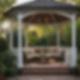 Elegant gazebo design harmonizing with a front porch