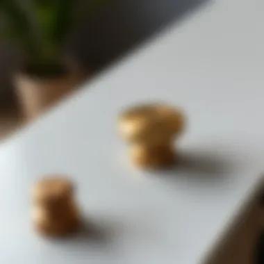 Detailing the Design of Self-Adhesive Knobs Close-up of a stylish self-adhesive knob