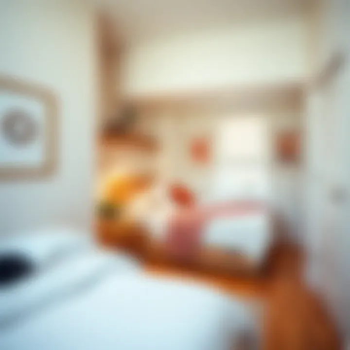 Compact bedroom utilizing trundle beds for space optimization