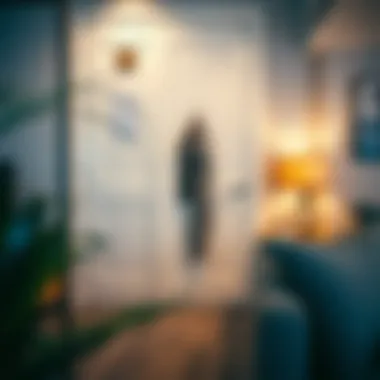 Compact urban living space featuring a hook rack