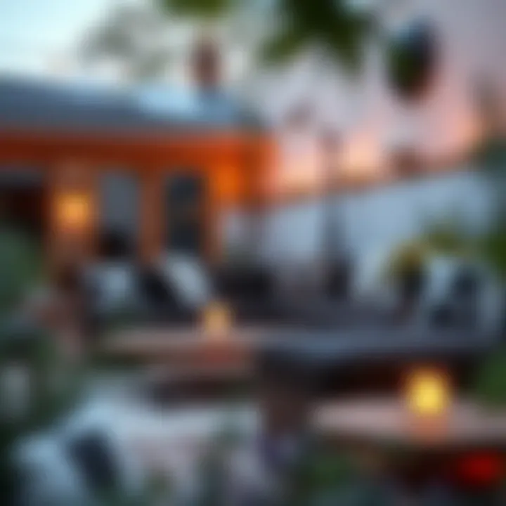 Cozy outdoor seating arrangement perfect for relaxation