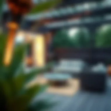 Stylish deck furniture showcasing a modern aesthetic