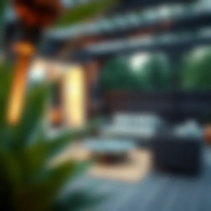 Stylish deck furniture showcasing a modern aesthetic