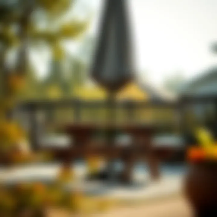 Installing a picnic table umbrella base with ease