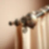 Elegant metal curtain rod with intricate design