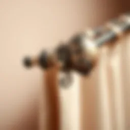 Elegant metal curtain rod with intricate design