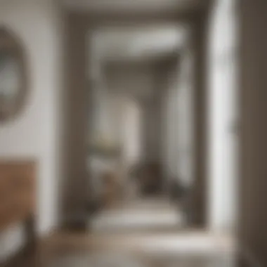 Artistic Touch: Full-Length Mirror in Hallway Artistic full-length mirror enhancing hallway aesthetics