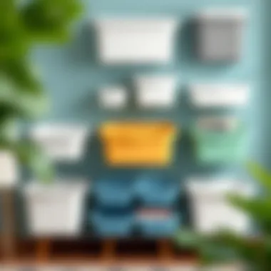 Different designs of wall mounted plastic bins