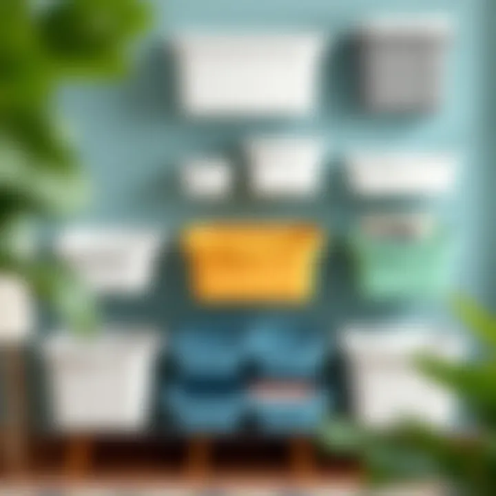 Different designs of wall mounted plastic bins