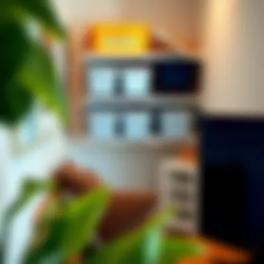 Installation of wall mounted plastic bins in a compact space