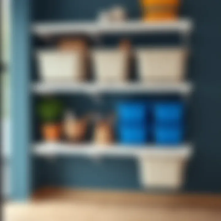 Stylish wall mounted plastic bins enhancing home organization