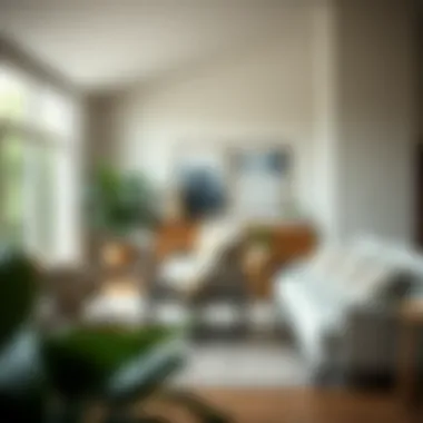 A contemporary living space enhanced with Windsor seat cushions