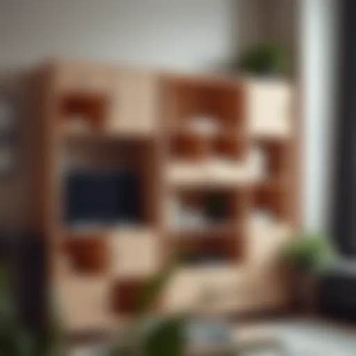 Innovative cubby tower design showcasing modern aesthetics