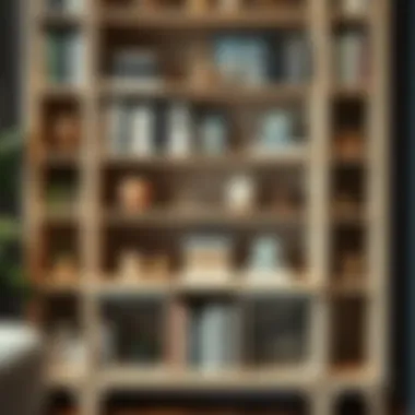 Organized cubby tower filled with books and decorative items