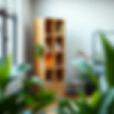 Stylish cubby tower made from sustainable materials