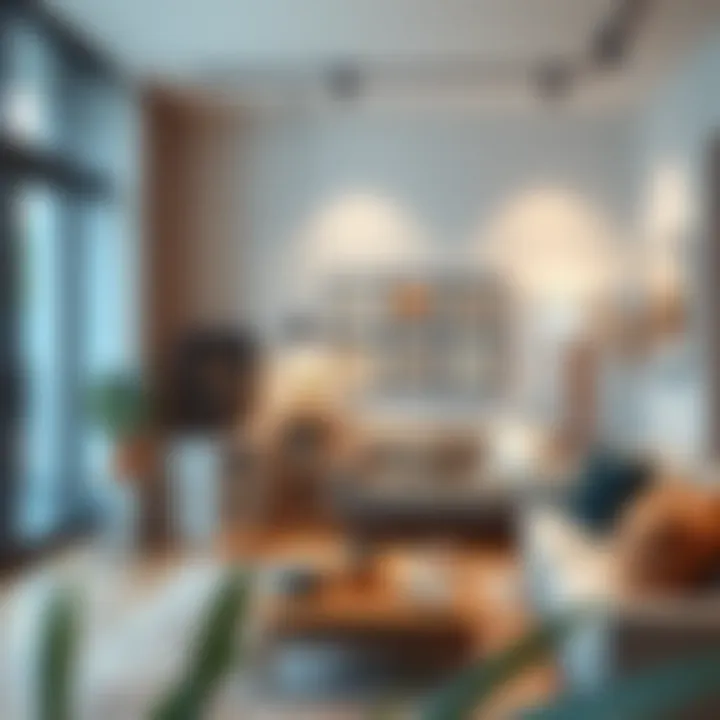 Versatile cubby tower in a contemporary living room