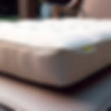 Close-up of durable outdoor cushion foam with water resistance feature