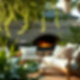 Luxurious outdoor cushion foam in a serene garden setting