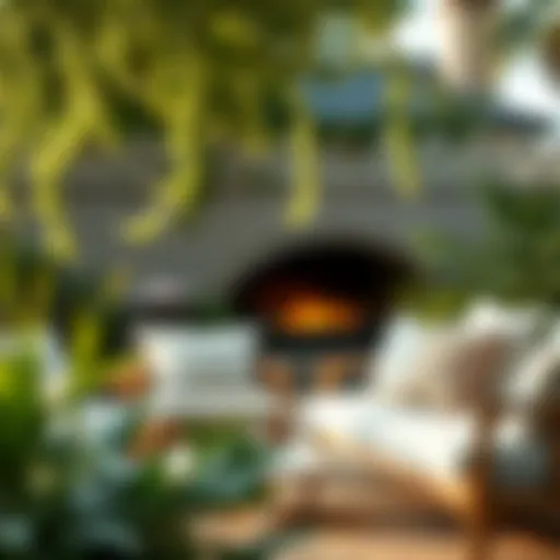 Luxurious outdoor cushion foam in a serene garden setting