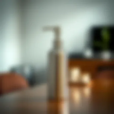 Sleek metal dispenser bottle with minimalist design