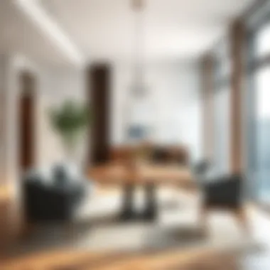 Modern Living Space Design Contemporary interior featuring a versatile round dining table