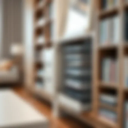 Stylish CD storage unit integrated into a modern bookshelf