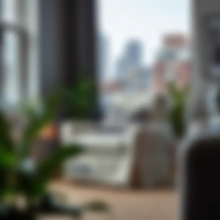 Stylish Ektorp chair with customized slipcover in an urban apartment