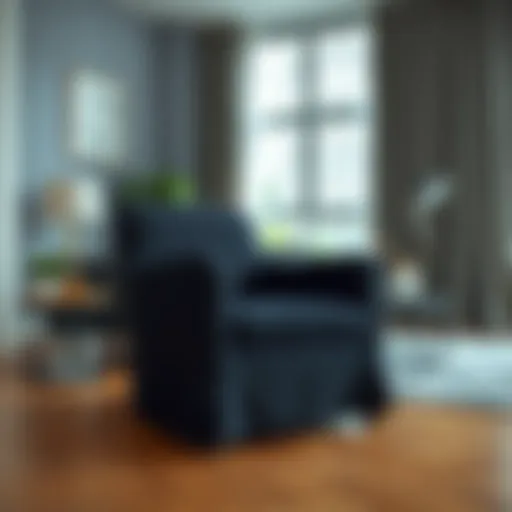 Elegant Ektorp chair slipcover in a modern living room setting