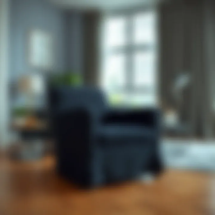 Elegant Ektorp chair slipcover in a modern living room setting