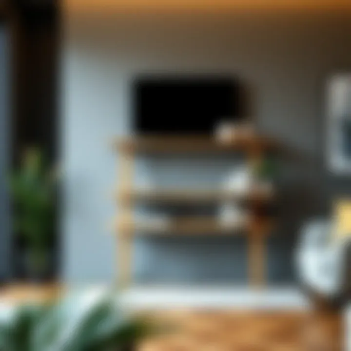 Stylish wooden stand blending functionality with aesthetics