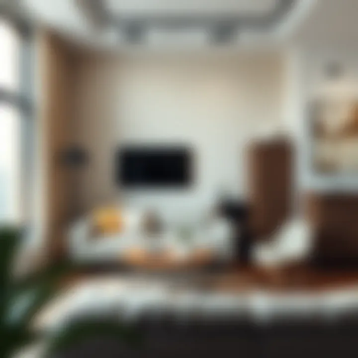 Compact furniture arrangement in a small apartment