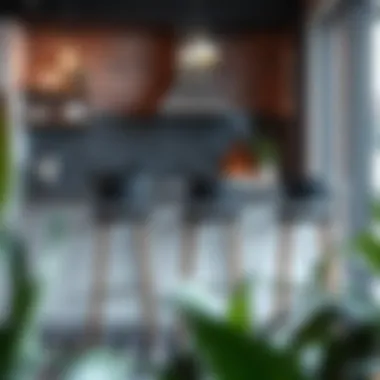 Stylish used bar stools in an urban kitchen setting