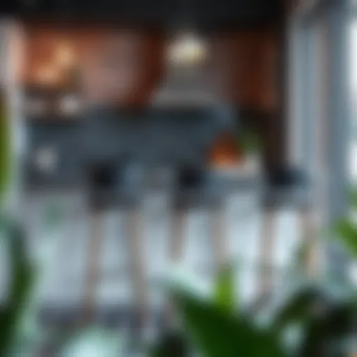 Stylish used bar stools in an urban kitchen setting