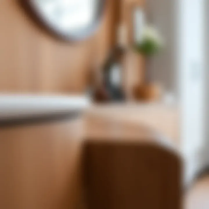 Close-up of high-quality materials used in vanity furniture