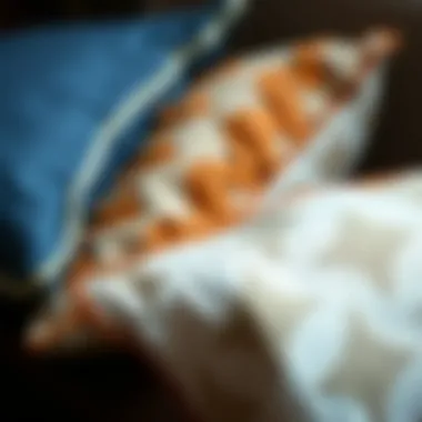 Texture and Design of Pillow Insert Materials Close-up of different materials used in 15x15 pillow inserts, highlighting texture and design.