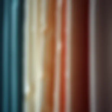 Textural Variety in Curtain Fabrics Close-up of high-quality fabric choices for curtains