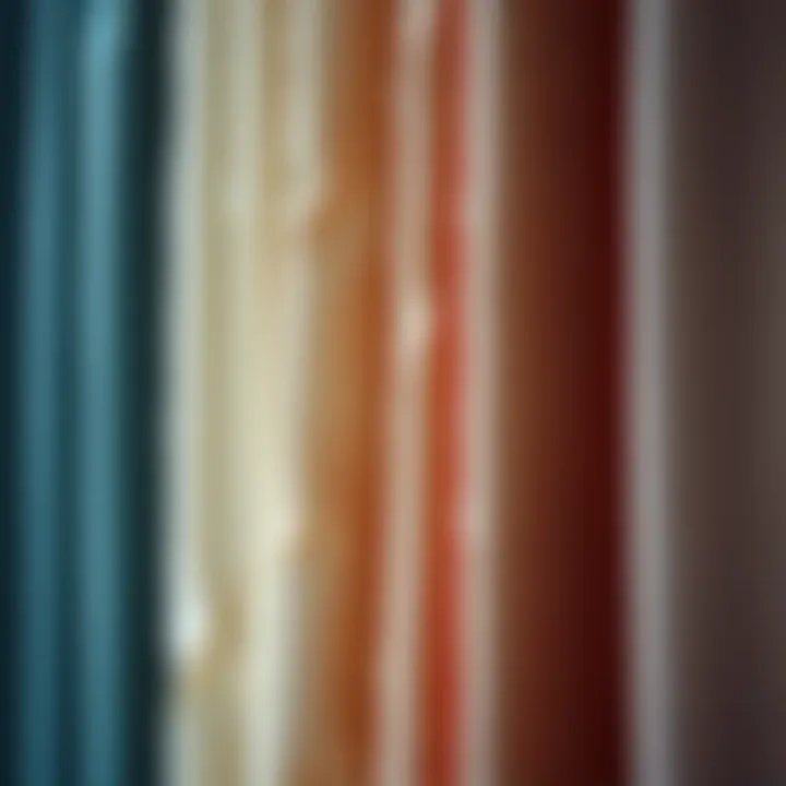 Textural Variety in Curtain Fabrics Close-up of high-quality fabric choices for curtains