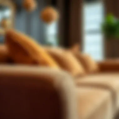 Luxurious Textures of Loveseat and Chairs Close-up of luxurious fabric and textures on a modern loveseat and accompanying chairs.