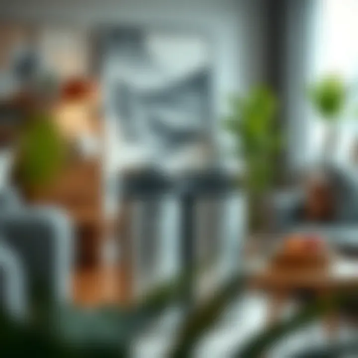 Stylish dual trash can integrated into contemporary home decor