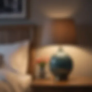 Cozy Table Lamp Design Charming table lamp enhancing a serene bedroom