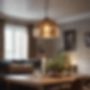 Stylish Pendant Lighting Elegant pendant lighting in a cozy living room