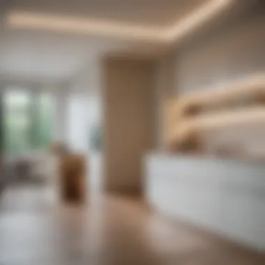 Inviting LED Strip Lighting Warm LED strip lights illuminating a modern kitchen