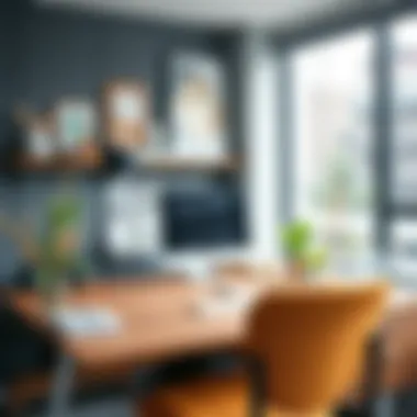 Aesthetic workspace with decorative elements