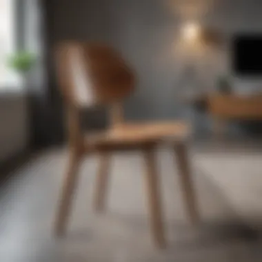 Stylish Organic Chair Elegant organic wooden chair in a modern living space