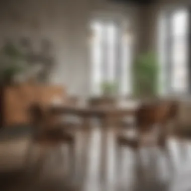 Urban Organic Dining Set Trendy organic dining table set in an urban apartment